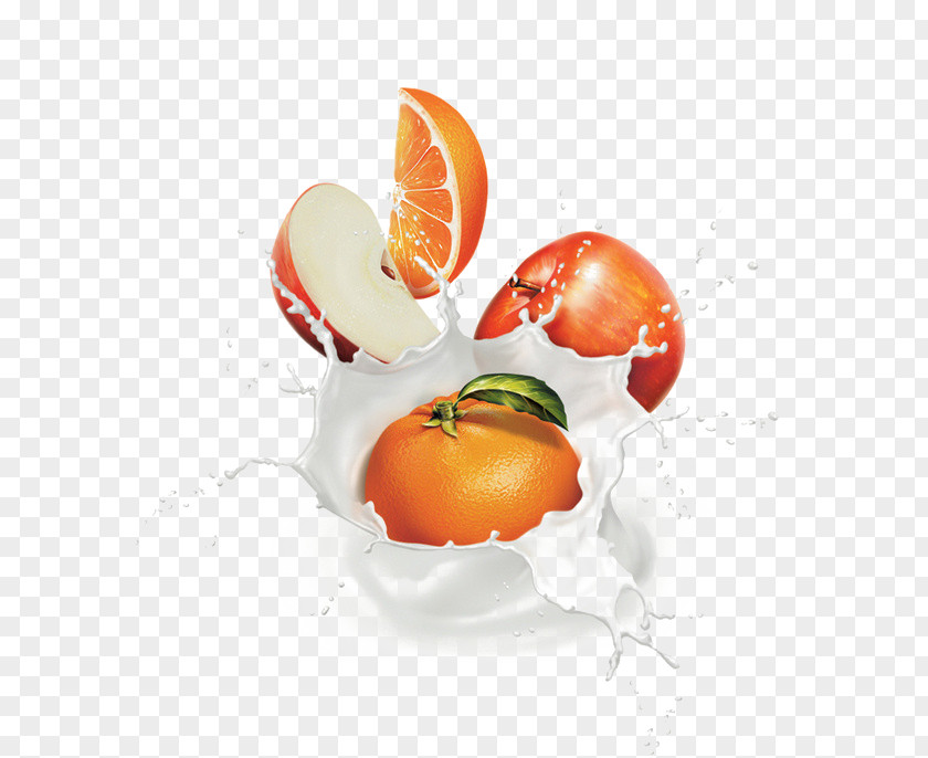 White Milk Splash Free Material Download Clementine Mandarin Orange Tangerine PNG