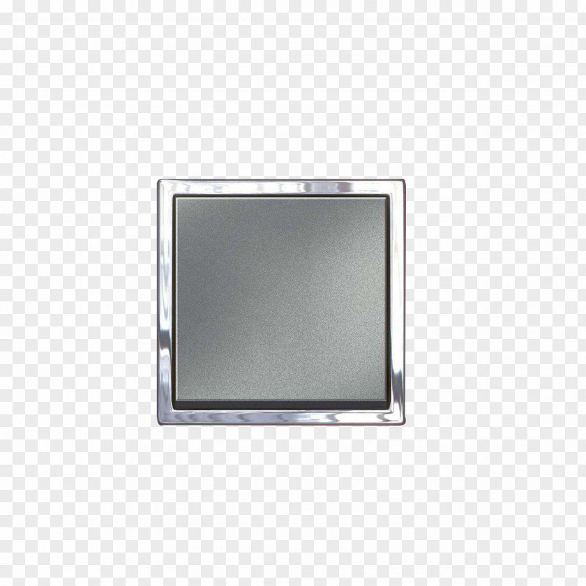 Brushed Silver Switch Button Legrand Material Home Automation Metal PNG
