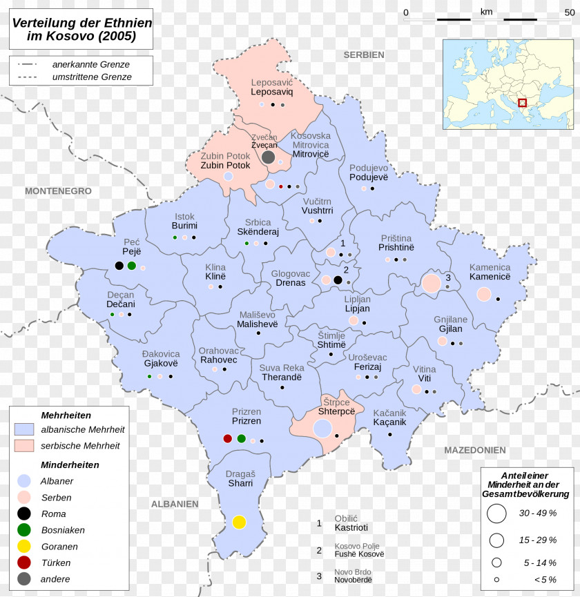 Map Community Of Serb Municipalities Autonomous Province Kosovo And Metohija Minority Languages Wikimedia Commons PNG