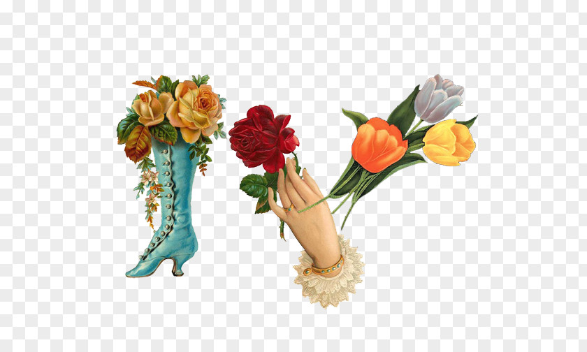Flowers,boots,gesture Garden Roses Spoonflower Boot PNG