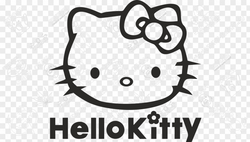 Hello Kitty Font Wall Decal Bumper Sticker PNG