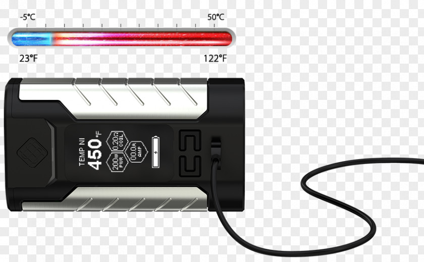 Minelab Electronics Pty Ltd Wismec USA Battery Charger Temperature Watt PNG