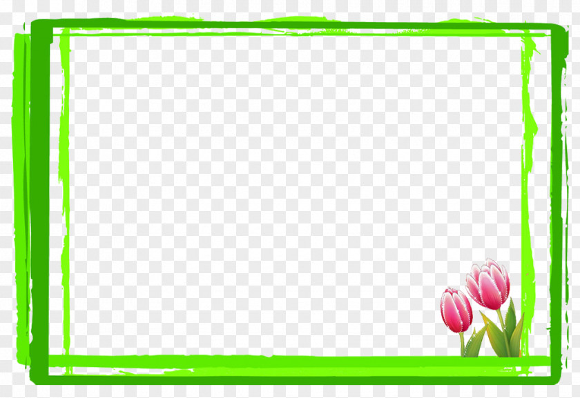 Green Frame Vector Graphics Image Painting Illustration PNG