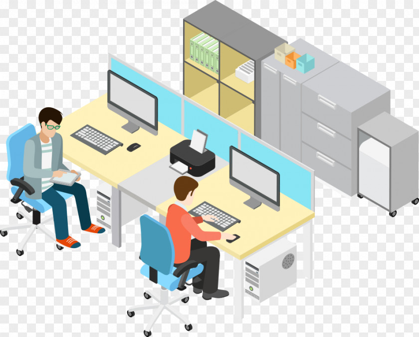 Vector Business Office People Illustration PNG