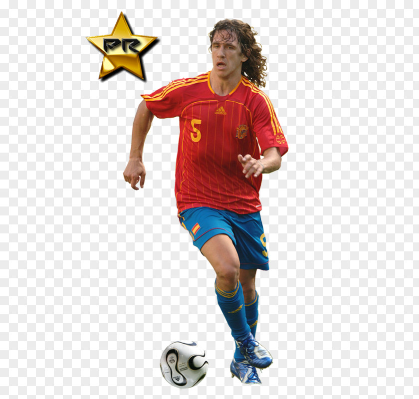 T-shirt Team Sport Carles Puyol Football Player PNG