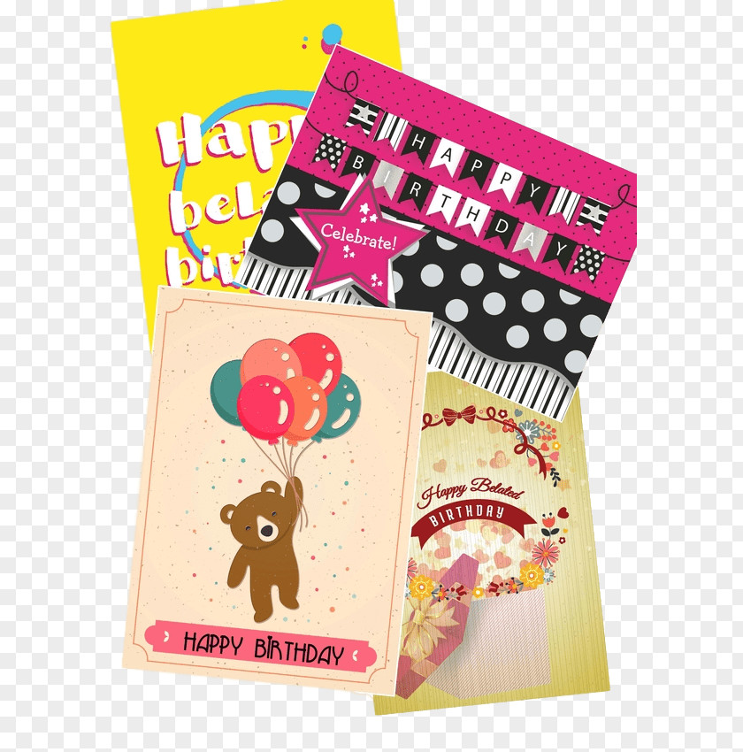 Ultraman Birthday Card Paper Pink M Font PNG