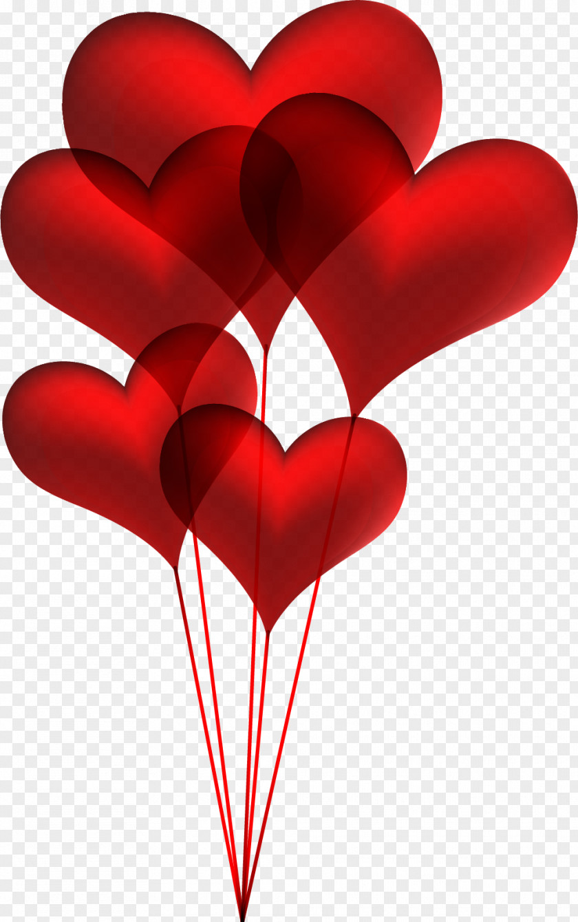 Valentine's Day Balloon Heart Clip Art PNG