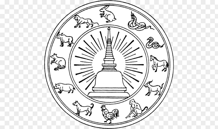 Seal Wat Phra Mahathat Seals Of The Provinces Thailand Nakhon Si Thammarat Kingdom Chinese Zodiac PNG