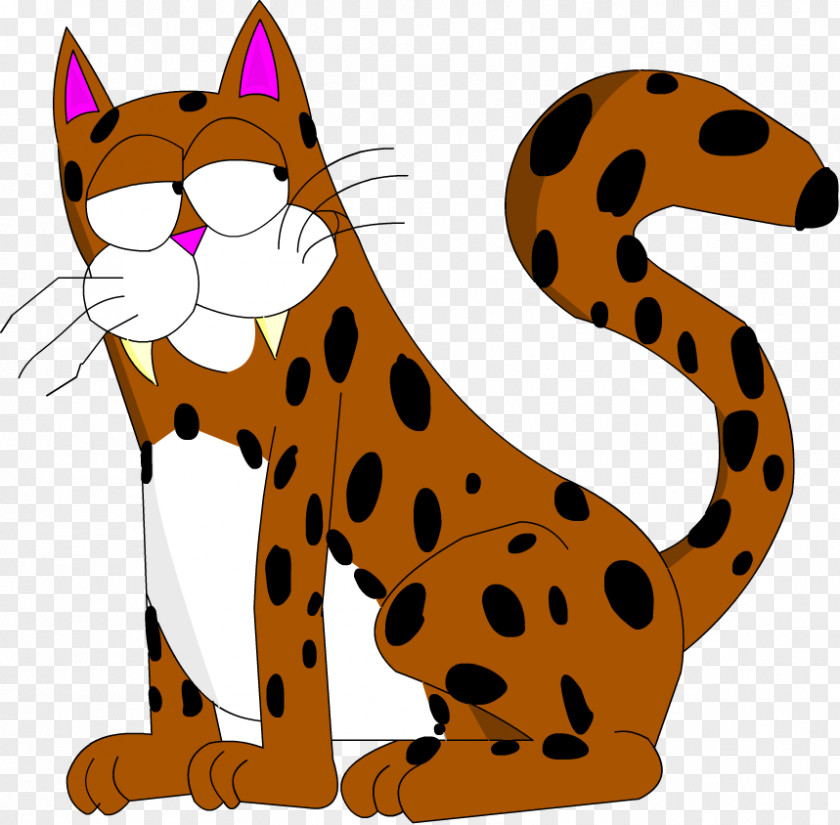 Cat Whiskers Ocelot Paw Pattern PNG
