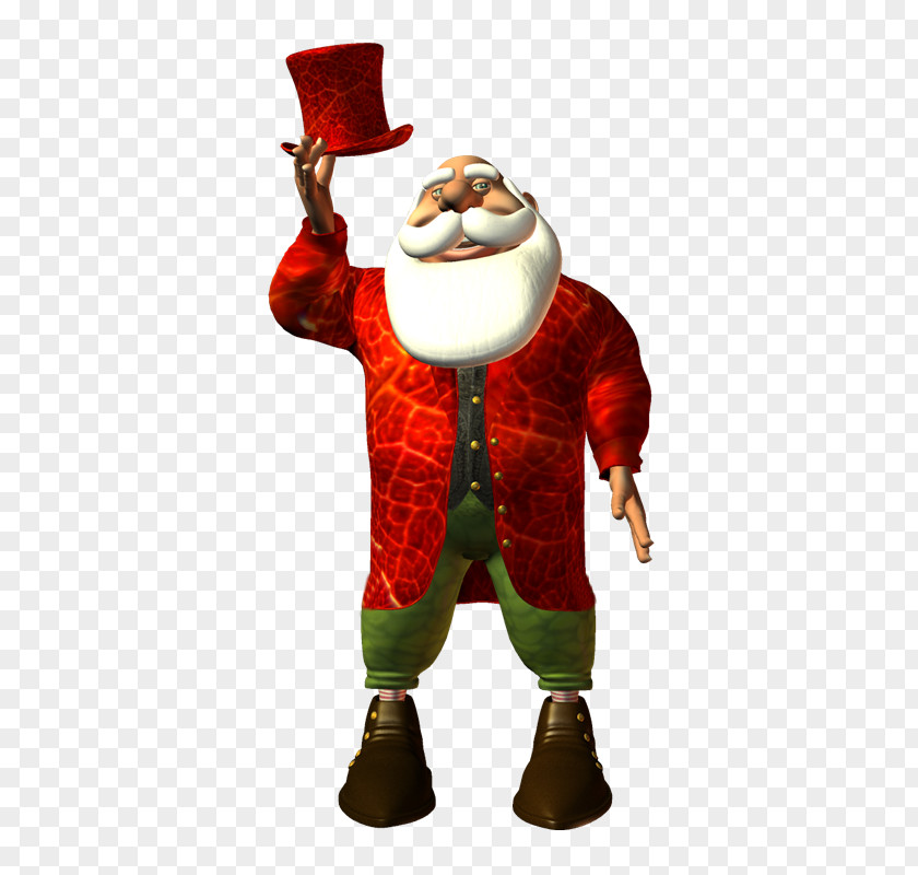 Claus Santa Christmas Ornament Costume Mascot PNG