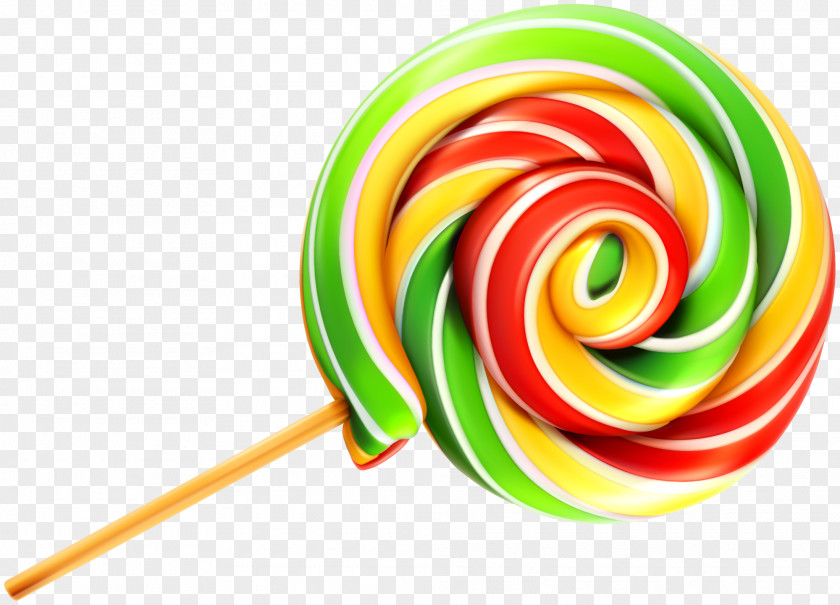 Colorful Delicious Candy Lollipop Illustration PNG