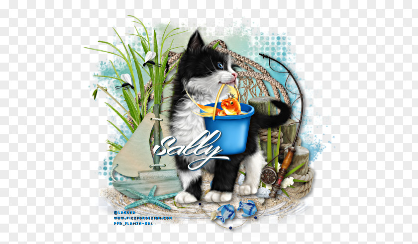 Gone Fishing Kitten Whiskers PNG