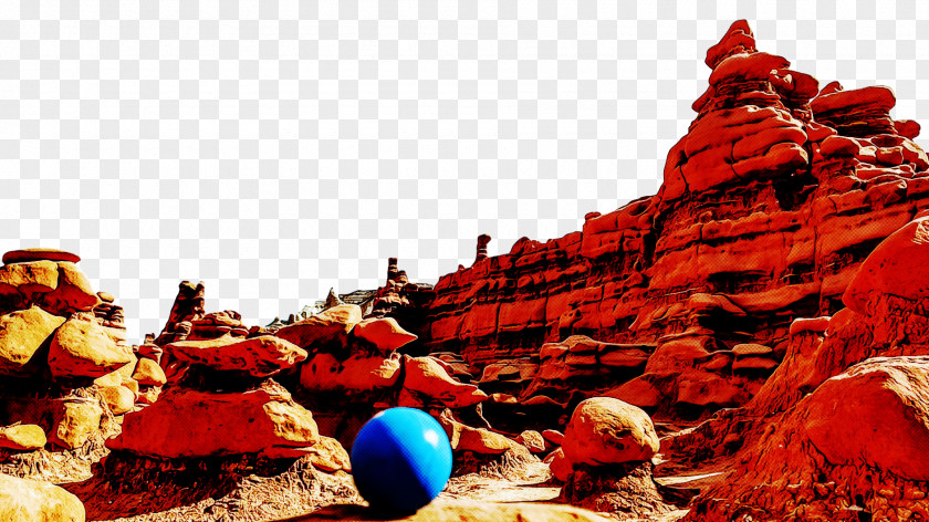 Red Rock Geological Phenomenon Sand PNG