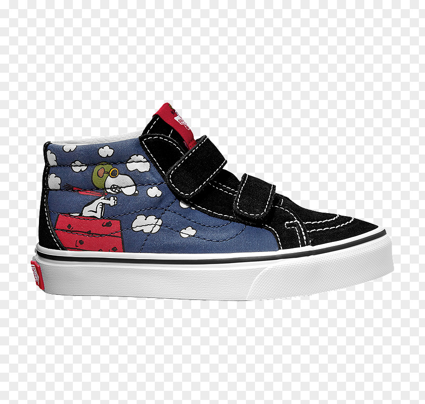 Snoopy Flying Ace Vans Kids SK8-Mid Reissue V Sports Shoes Clothing PNG
