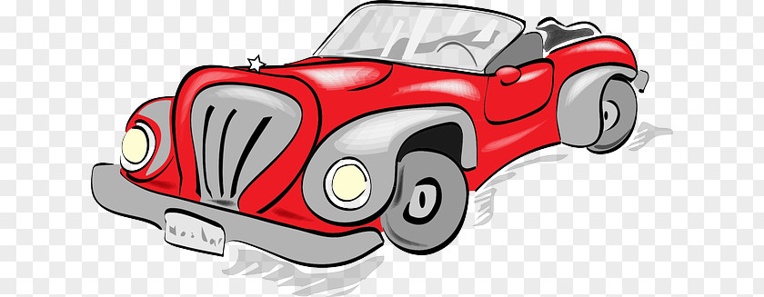 Cartoon Car Image Vintage Clip Art PNG