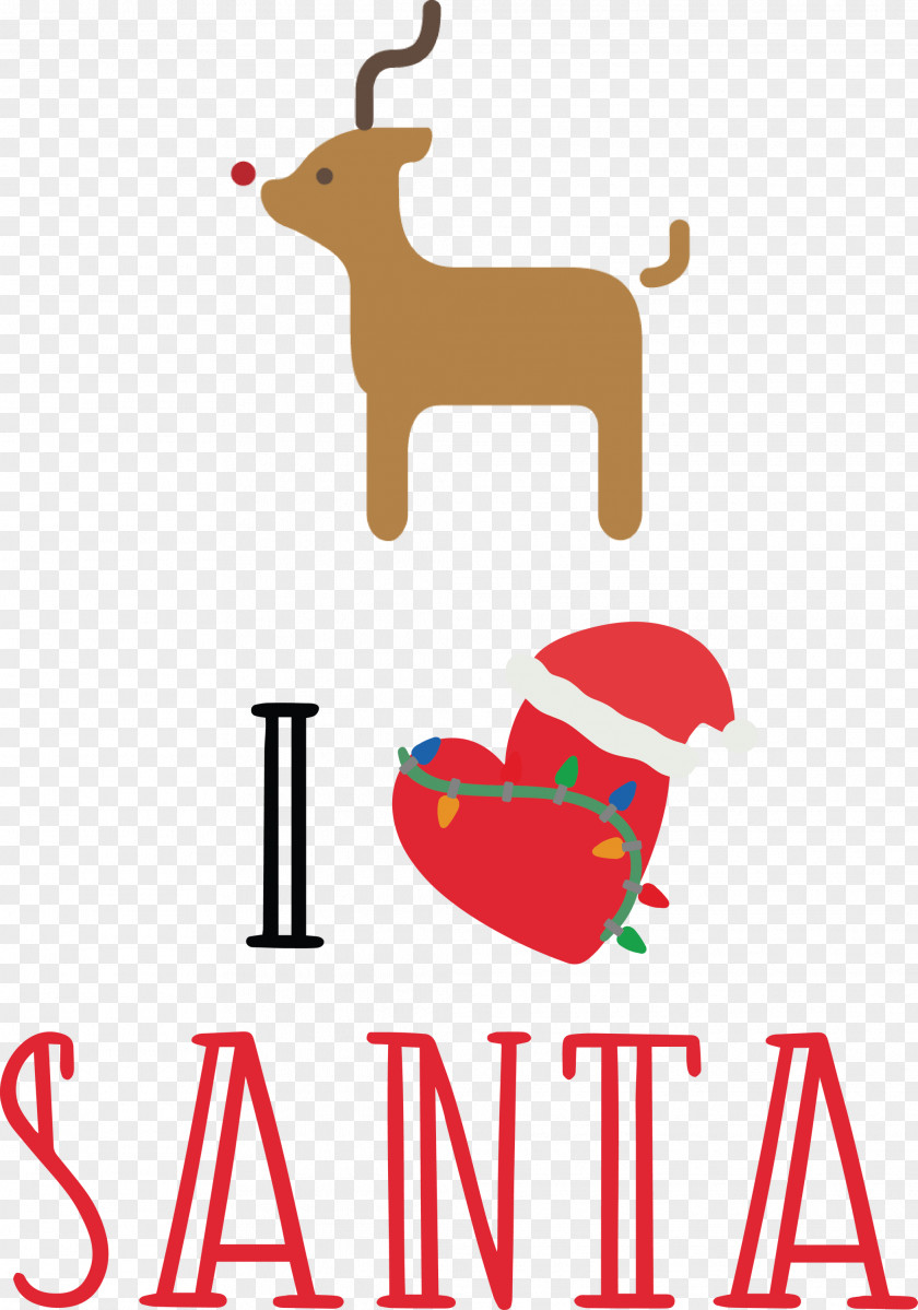 I Love Santa Christmas PNG