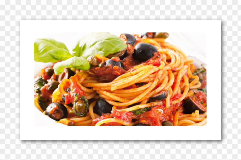 Spaghetti Alla Puttanesca Pasta Italian Cuisine Tomato Sauce PNG