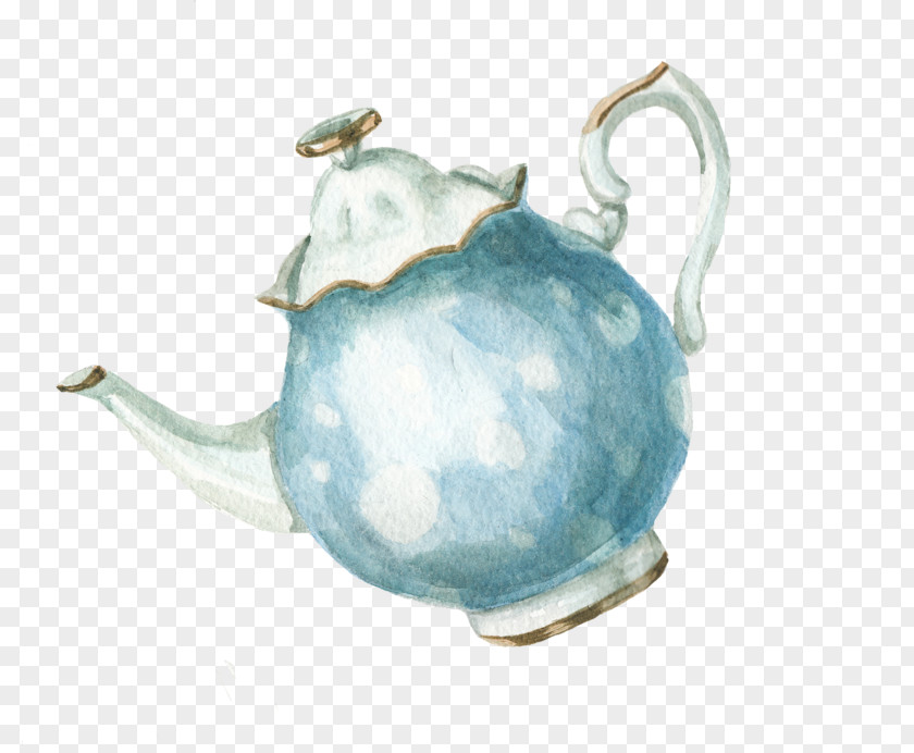 Tea Teapot Watercolor Painting Teacup Drawing PNG