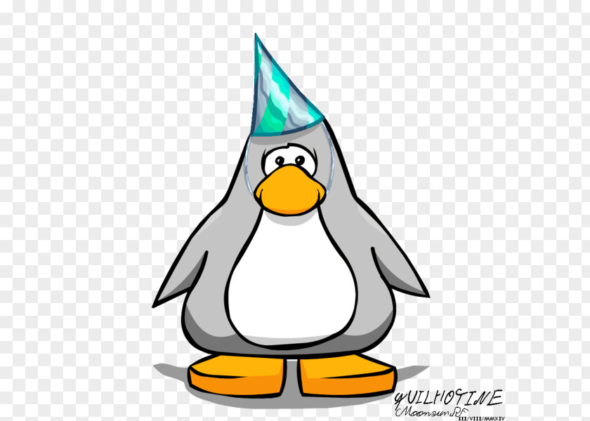 9th Anniversary Celebration Club Penguin Party Hat White PNG
