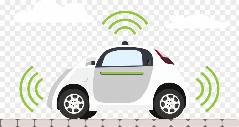 Cartoon Free Driving Car Vector Google Driverless Autonomous PNG