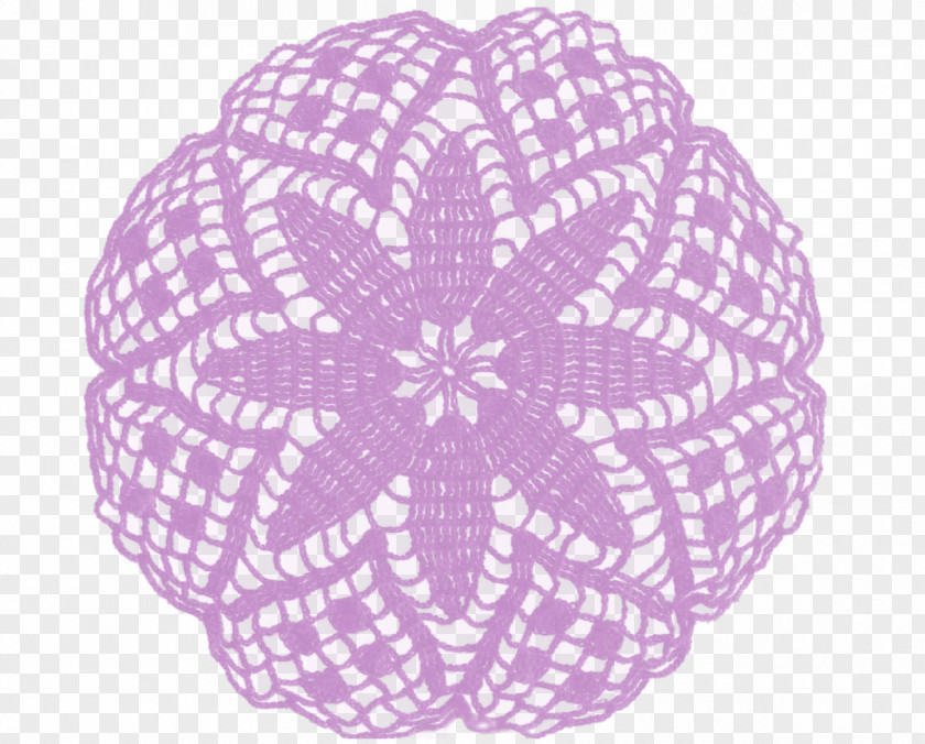 Lavender Paper Doily Crochet Clip Art PNG