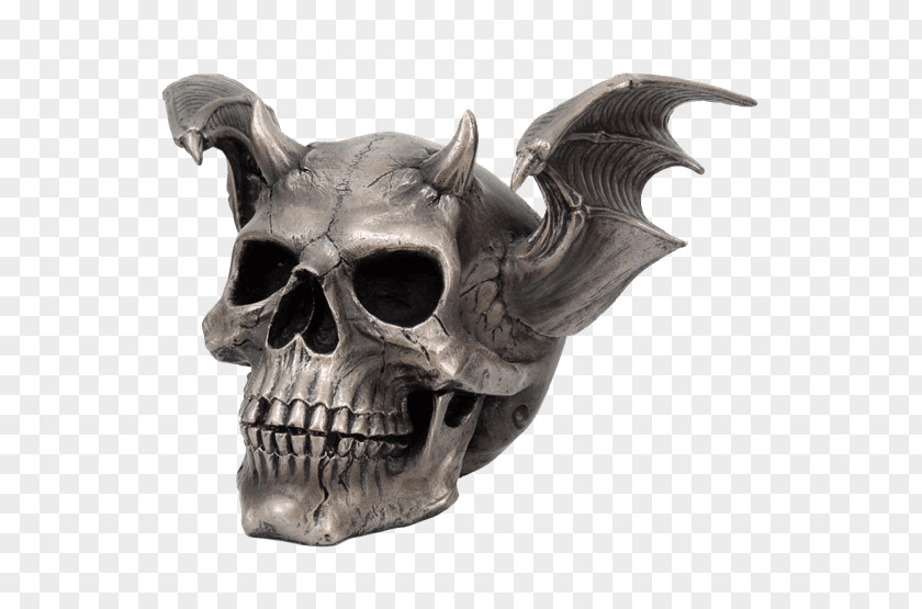 Skull Horn Skeleton Figurine Bone PNG