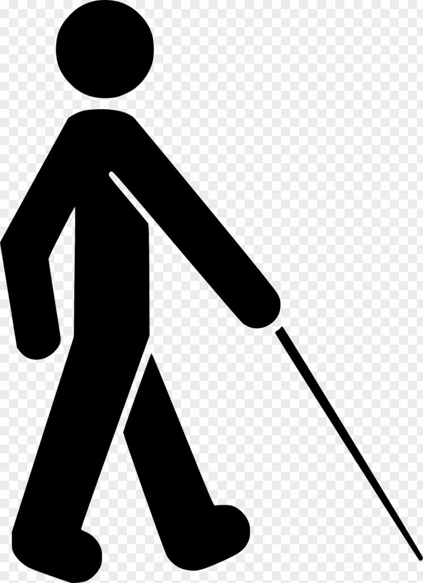 Busy Man Vision Loss Visual Perception Disability White Cane PNG