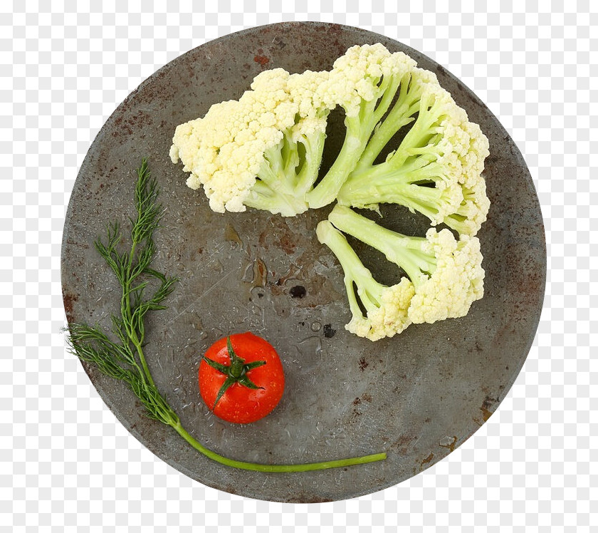 Cauliflower With Tomato Broccoli Vegetarian Cuisine Vegetable PNG