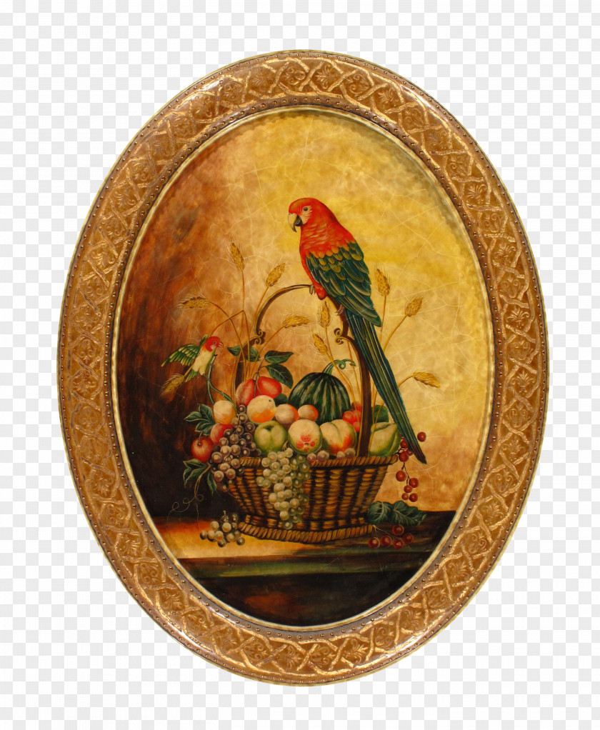 Hand-painted Architecture Rooster Plate Chicken Meat Tableware PNG