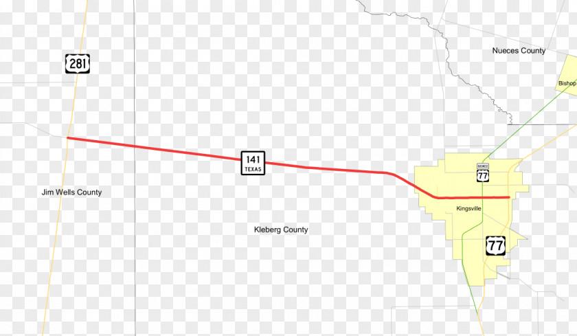 Texas Highway 66 Kleberg County, Jim Wells State 141 Map Angle PNG