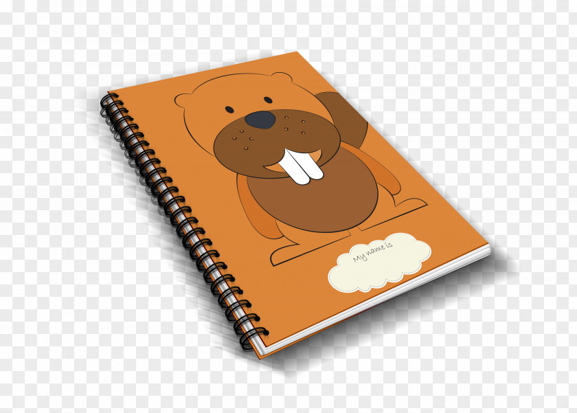 Beaver Mockup Spiral Notebook Sketchbook PNG
