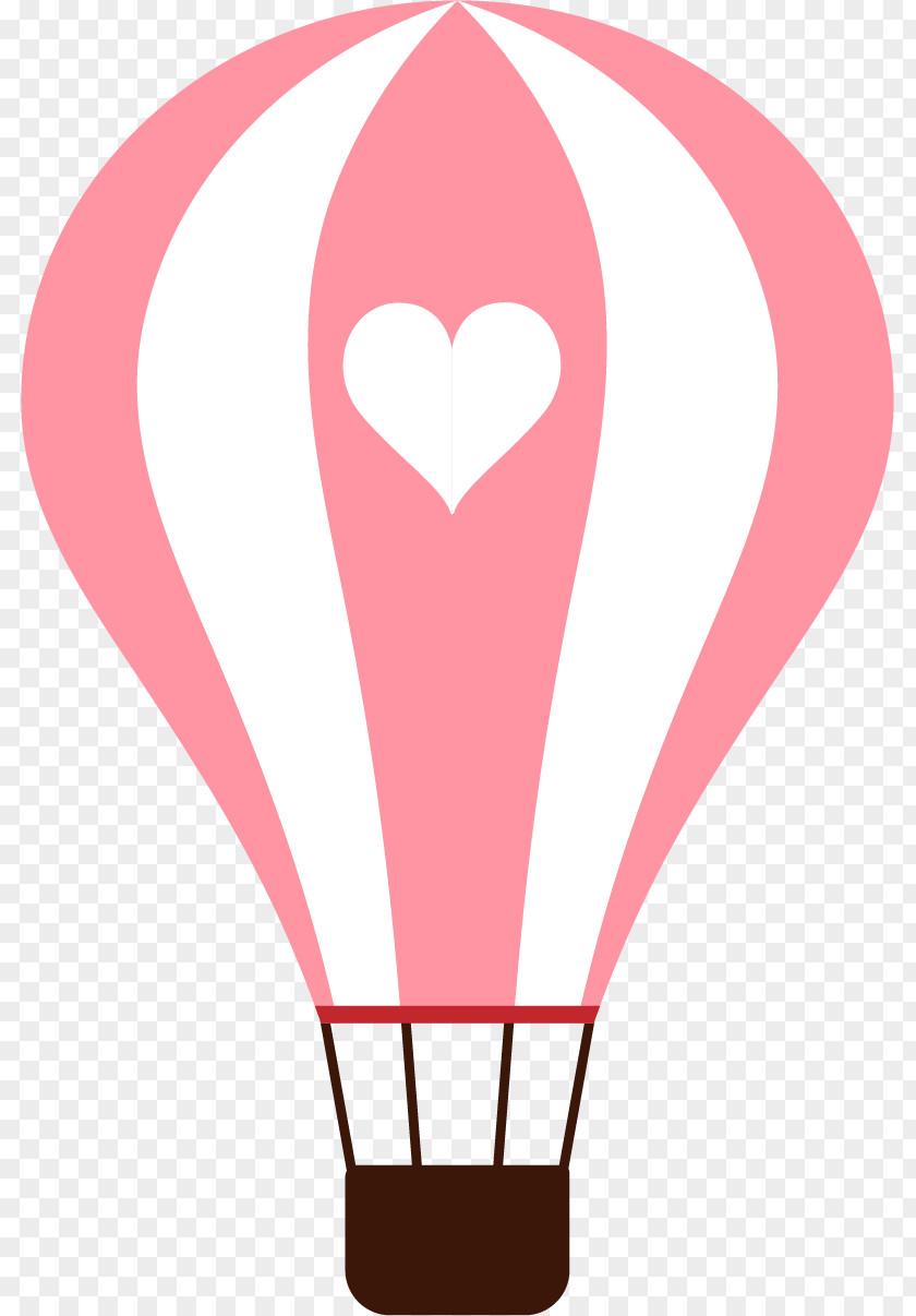 Pink Balloon Design Hot Air Cartoon Clip Art PNG