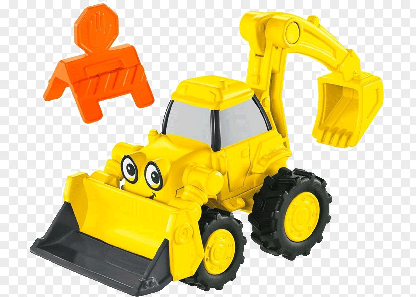 Toy Fisherprice Bob The Builder Rc Super Scoop Die-cast Fisher-Price Vehicle PNG