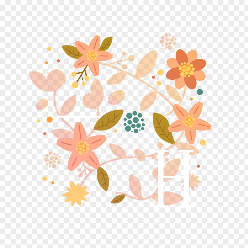 Vector Decorative Floral Pattern Design PNG