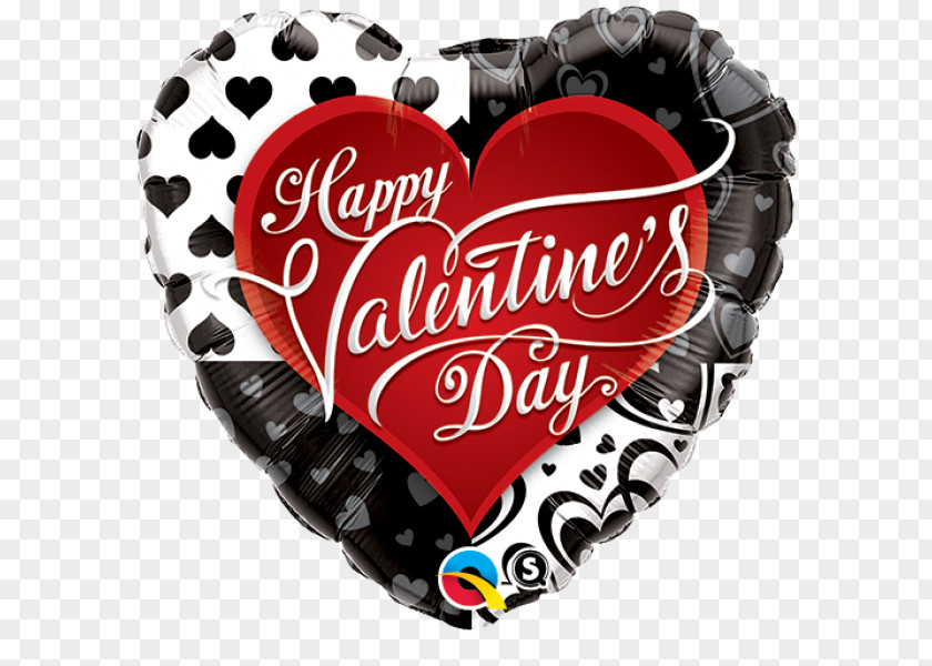 Balloon Mylar Valentine's Day Heart Gas PNG