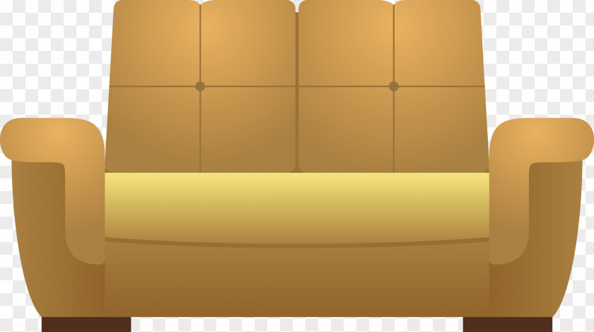 Sofa Vector Table Couch Comfort Yellow PNG