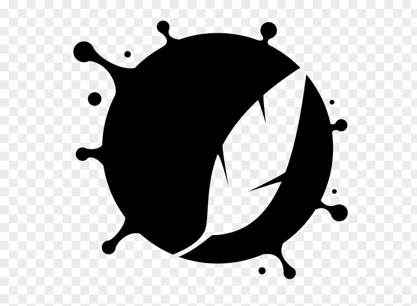 Font Leaf Logo Black-and-white Circle PNG