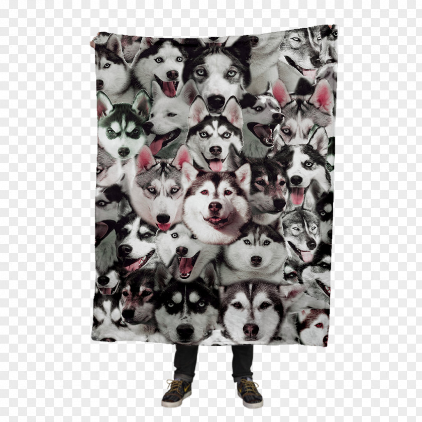Husky Dalmatian Dog Textile PNG
