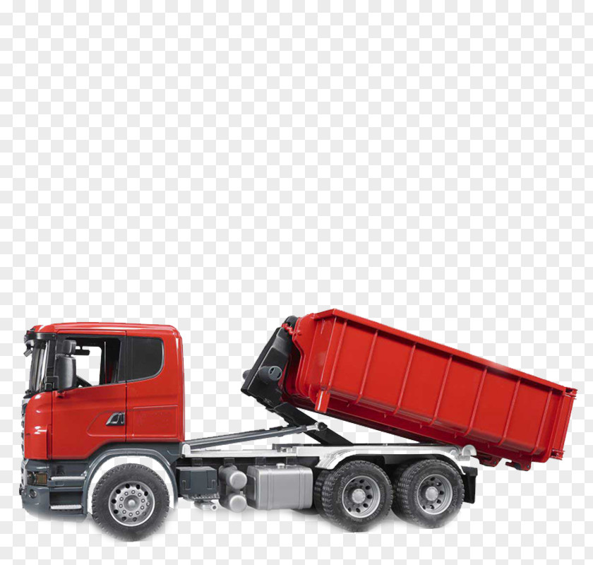 Pickup Truck Scania AB Roll-off Bruder PNG