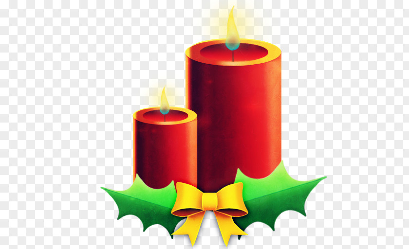 Hand-painted Candles Christmas Icon Design PNG