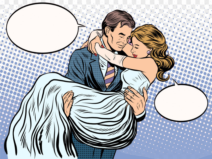 Happy Couple Stock Photography Pop Art Illustration PNG