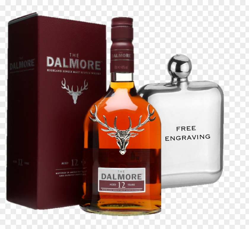 Hip Flask Dalmore Distillery Single Malt Scotch Whisky Whiskey PNG