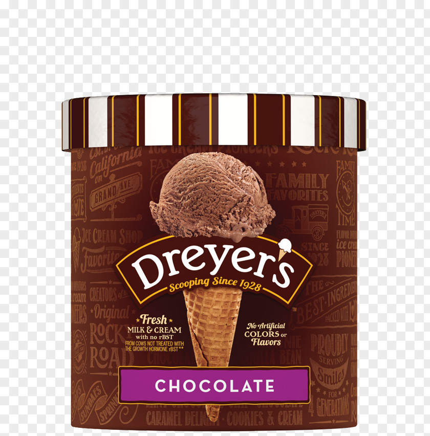 Chocolate Flavor Ice Cream Dreyer's PNG