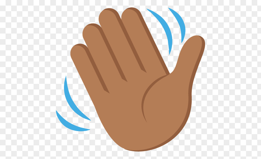 Emoji Hand-waving Wave Dark Skin Meaning PNG