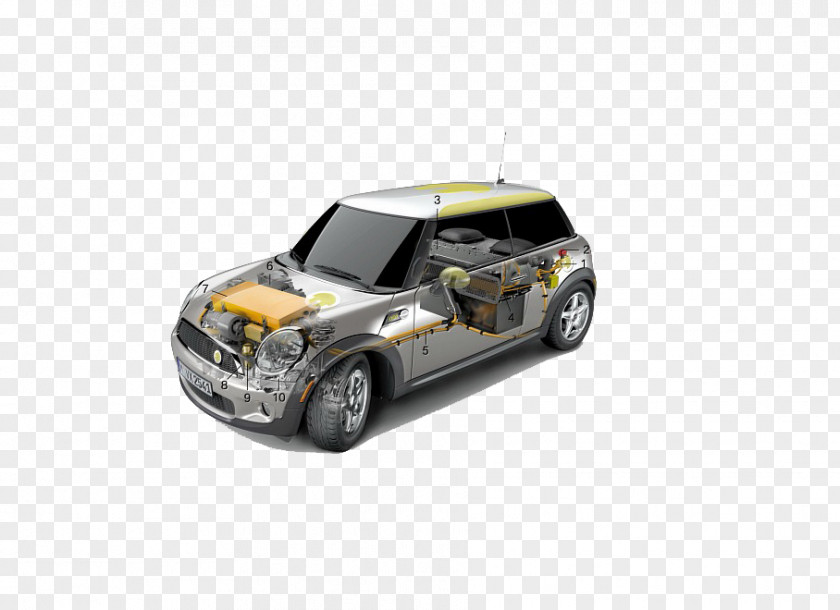 Environmentally Friendly Car Model Mini E MINI Cooper BMW Electric Vehicle PNG