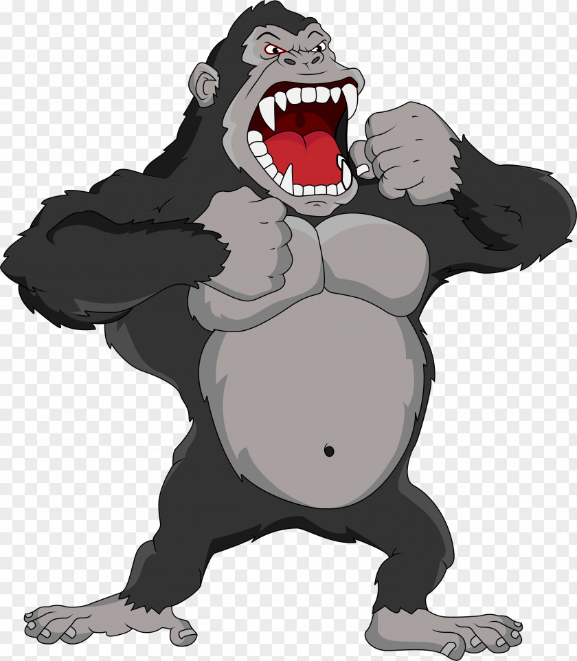 Gorilla Cartoon Clip Art PNG