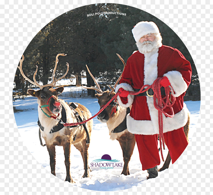 Santa Claus Reindeer Christmas Ornament Santa's Workshop PNG