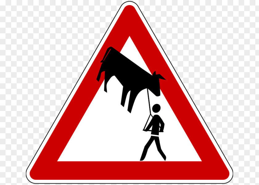 Stupidedia Taurine Cattle Traffic Sign Triangle PNG