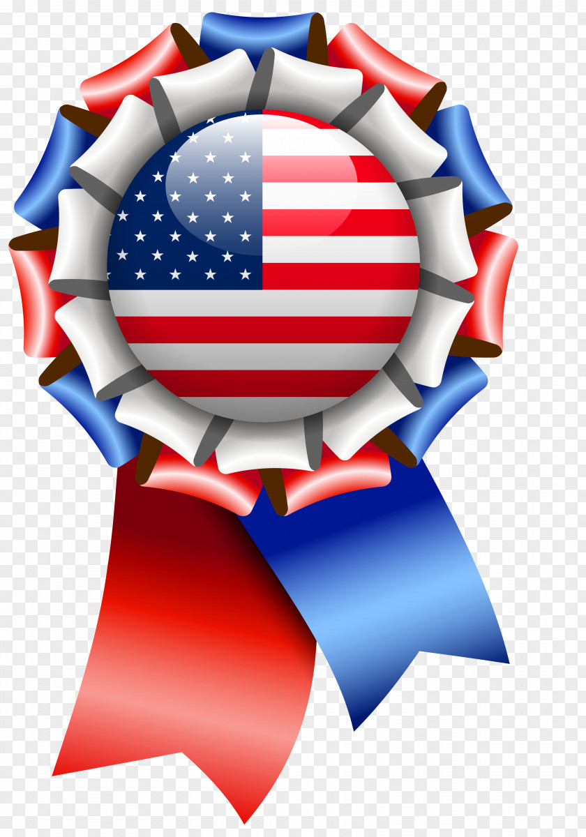 USA Flag Rosette Ribbon Clipart Image Of The United States Clip Art PNG