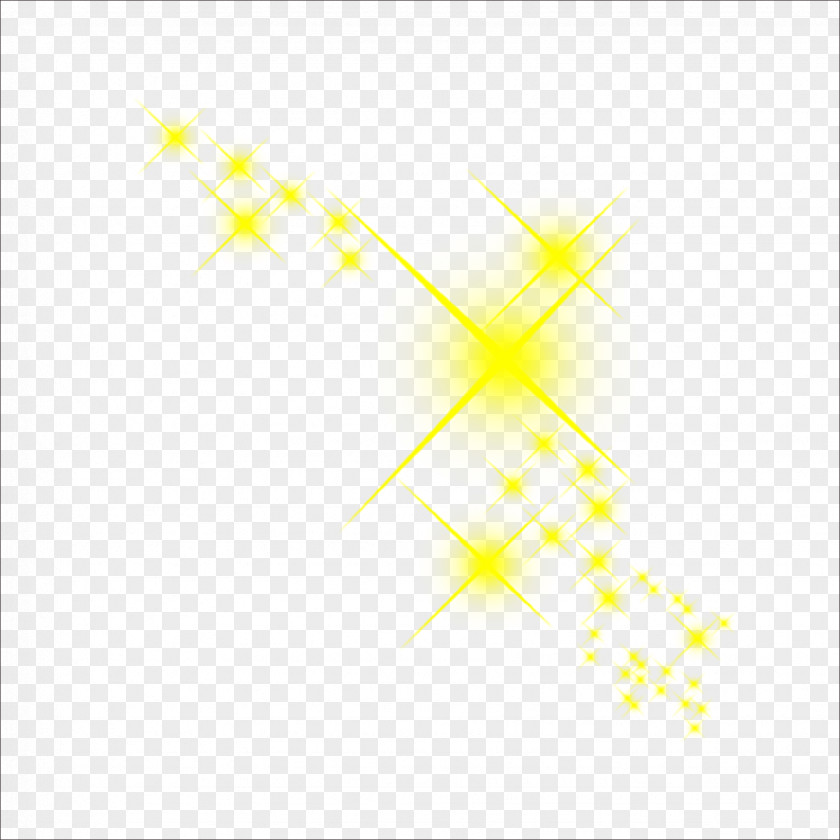 Light Effect Yellow Angle Star Pattern PNG